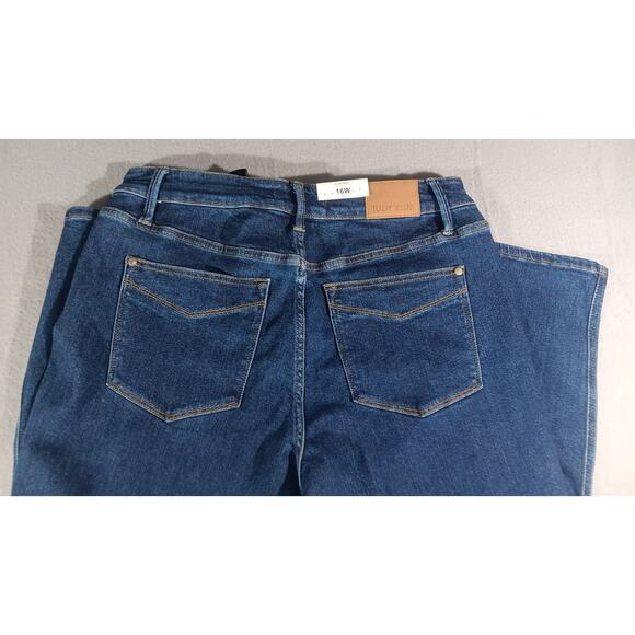 NWT Judy Blue 16W High Waist Straight Jeans Dark Blue Denim Stretch JB88575 - Picture 7 of 7
